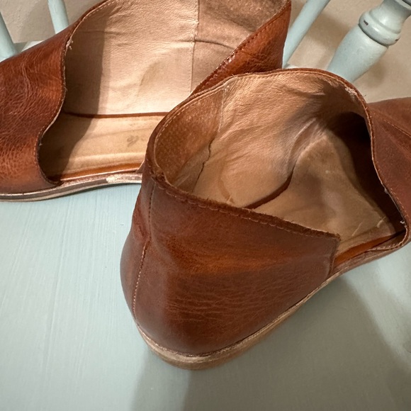 Free People Royale Flats - Cognac Leather Women's Shoes - Picture 2 of 6